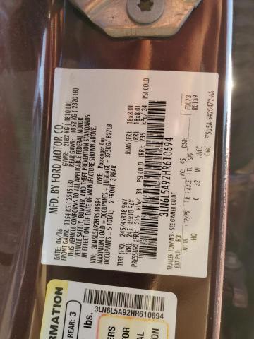 2017 LINCOLN MKZ PREMIE 3LN6L5A92HR610694