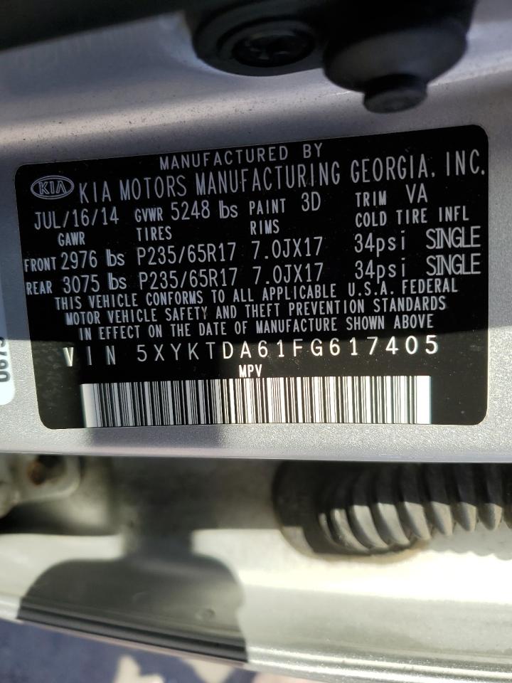 5XYKTDA61FG617405 2015 Kia Sorento Lx 5XYKTDA61FG617405 2015 Kia Sorento Lx