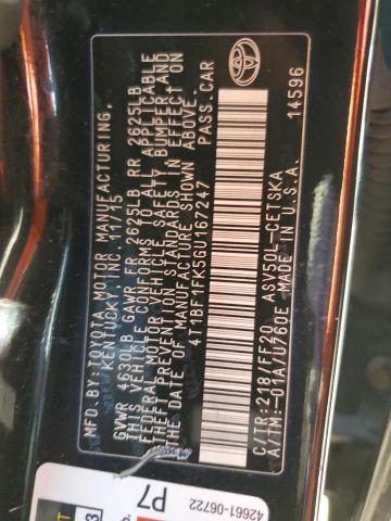 2016 TOYOTA CAMRY LE - 4T1BF1FK5GU167247
