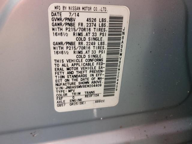 JN8AS5MV8EW204409 2014 Nissan Rogue Select S