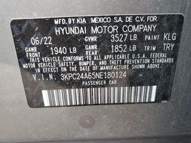 3KPC24A65NE180124 Hyundai ACCENT SE