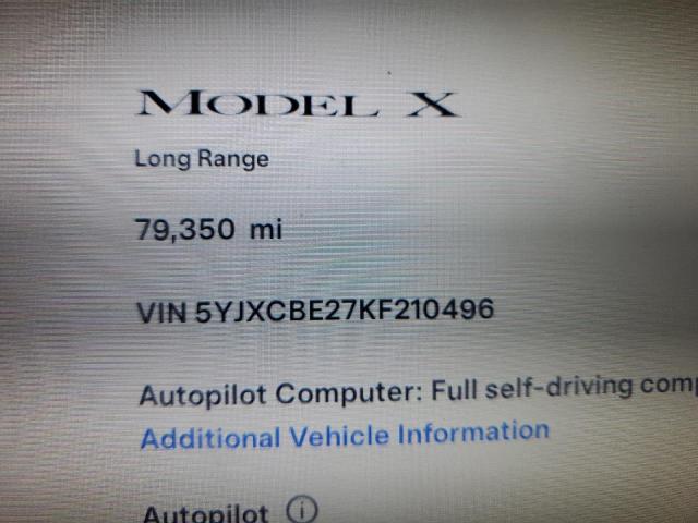 5YJXCBE27KF210496 Tesla Model X  9