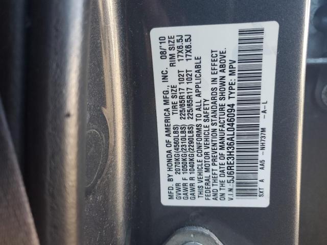 2010 Honda Cr-V Lx VIN: 5J6RE3H36AL046094 Lot: 78485443