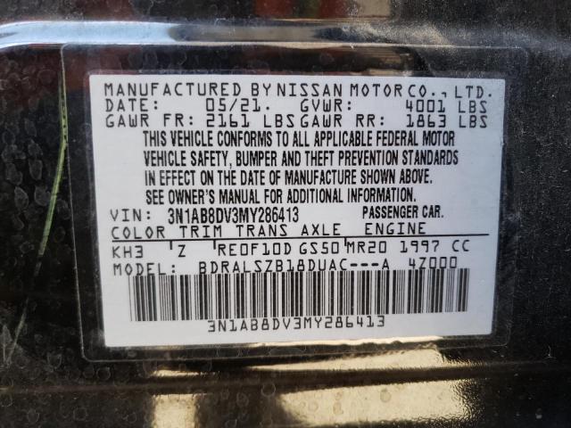 3N1AB8DV3MY286413 Nissan SENTRA SR
