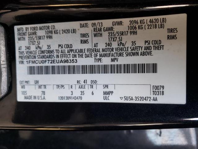 1FMCU0F72EUA98353 | 2014 FORD ESCAPE S