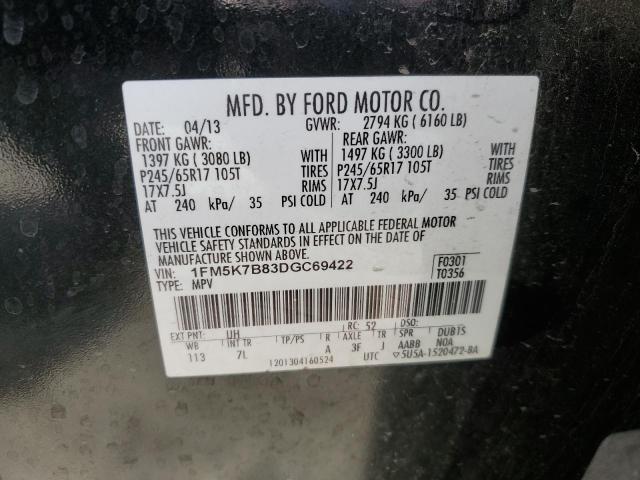 1FM5K7B83DGC69422 | 2013 Ford explorer