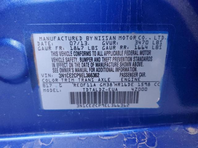 3N1CE2CP9EL366362 Nissan Versa Note S