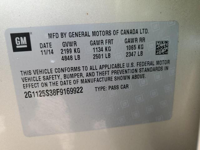 2G1125S38F9169922 | 2015 CHEVROLET IMPALA LT