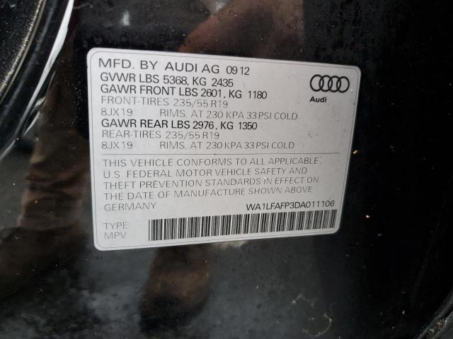 VIN WA1LFAFP3DA011106 2013 Audi Q5, Premium Plus no.13