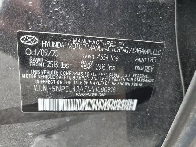 5NPEL4JA7MH080918 | 2021 HYUNDAI SONATA SEL