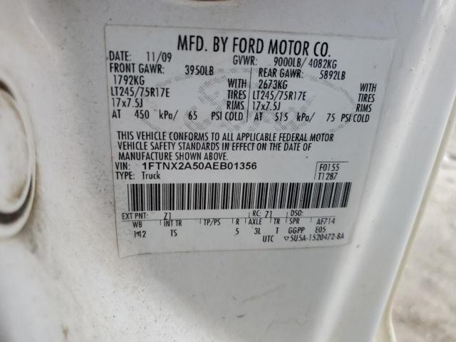 1FTNX2A50AEB01356 | 2010 Ford f250 super duty