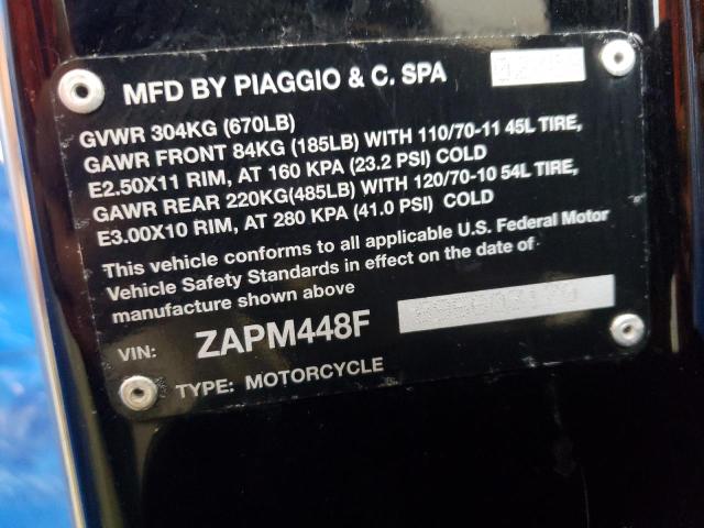 2009 VESPA LX 150 ZAPM448F895603170