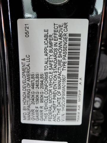 1HGCV3F9XMA015807 | 2021 HONDA ACCORD TOU