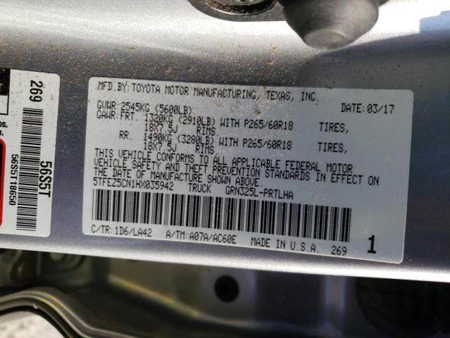 5TFEZ5CN1HX035942 Toyota Tacoma Double Cab