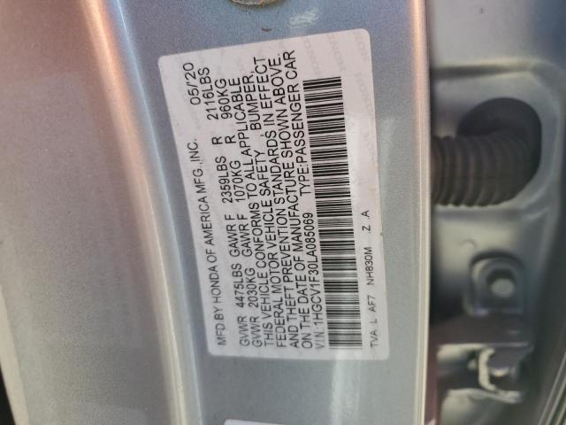 1HGCV1F30LA085069 | 2020 HONDA ACCORD SPO