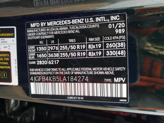 VIN 4JGFB4KB5LA184274 2020 MERCEDES-BENZ GLE-CLASS no.13