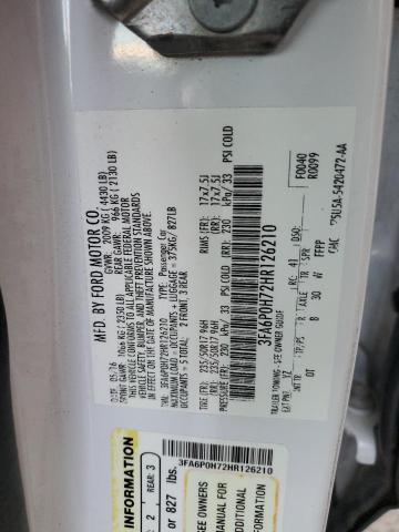 3FA6P0H72HR126210 Ford FUSION SE