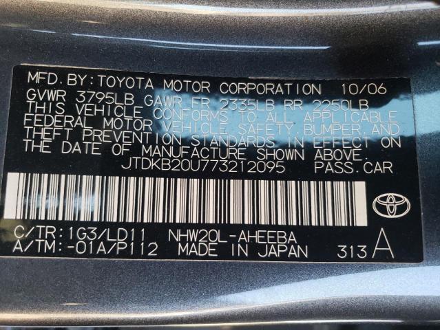 2007 Toyota Prius VIN: JTDKB20U773212095 Lot: 40679213