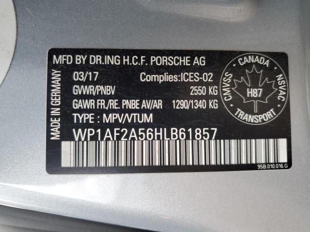 2017 PORSCHE MACAN TURB - WP1AF2A56HLB61857