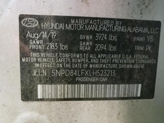 5NPD84LFXLH523213 | 2020 HYUNDAI ELANTRA SE