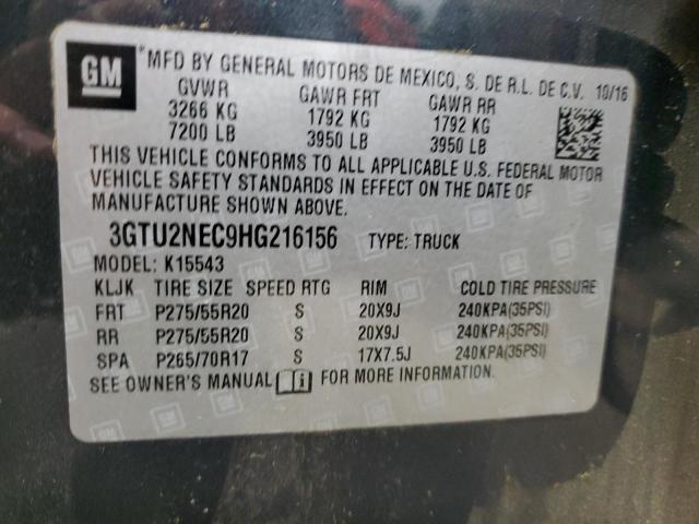 3GTU2NEC9HG216156 | 2017 GMC SIERRA K15