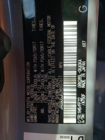 JTEBU5JR7M5937617 Toyota 4runner Sr5/sr5 Premium