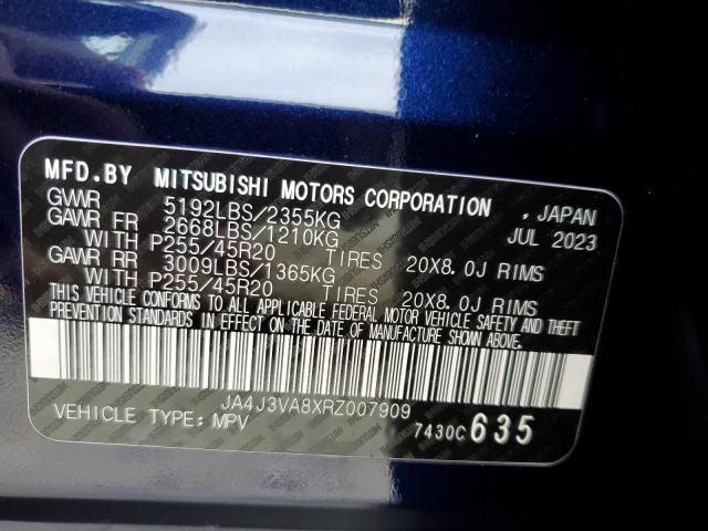 JA4J3VA8XRZ007909 | 2024 MITSUBISHI OUTLANDER