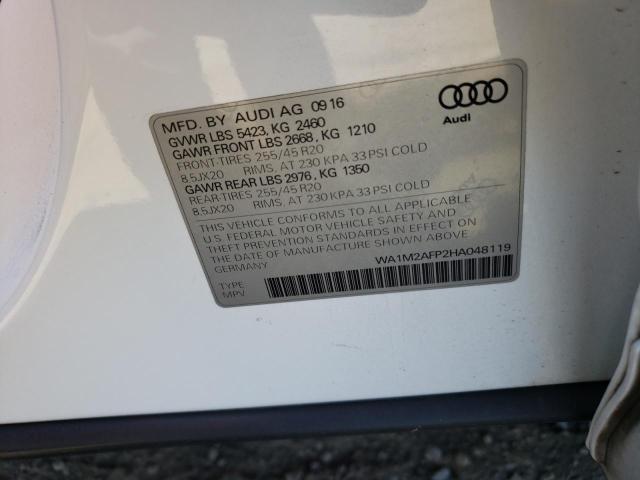 VIN WA1M2AFP2HA048119 2017 Audi Q5, Premium Plus no.12