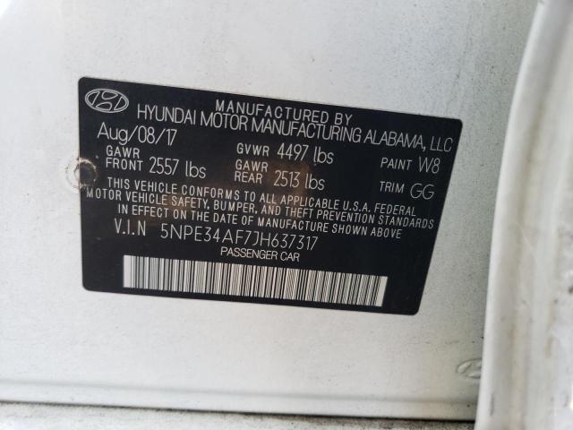 5NPE34AF7JH637317 | 2018 HYUNDAI SONATA SPO