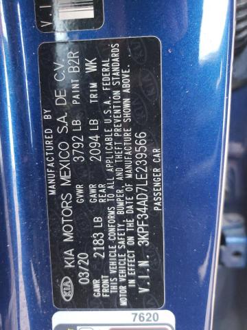 2020 KIA FORTE GT L - 3KPF34AD7LE239566