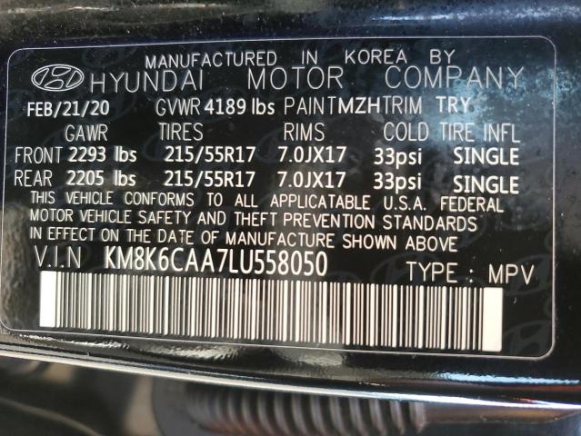 2020 HYUNDAI KONA SEL P - KM8K6CAA7LU558050