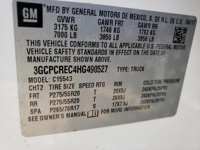 2017 CHEVROLET SILVERADO2 - 3GCPCREC4HG490527