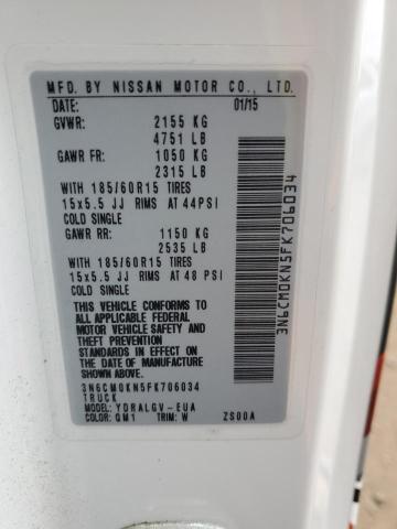 3N6CM0KN5FK706034 Nissan NV200 2.5S