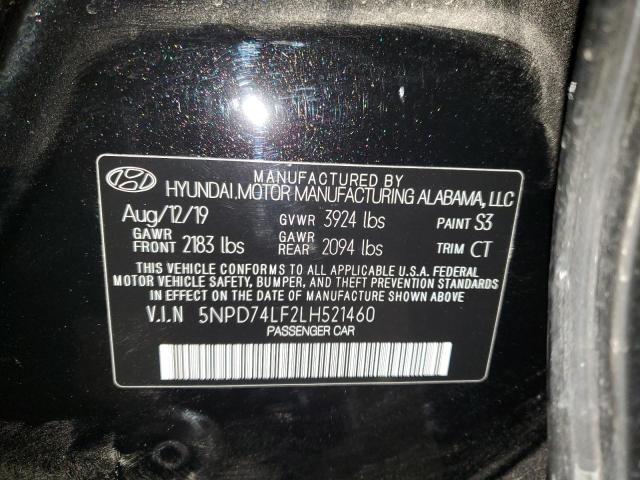 5NPD74LF2LH521460 | 2020 HYUNDAI ELANTRA SE