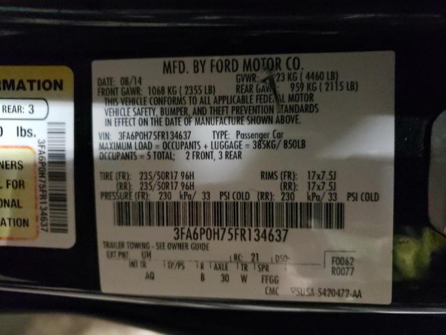 2015 FORD FUSION SE - 3FA6P0H75FR134637