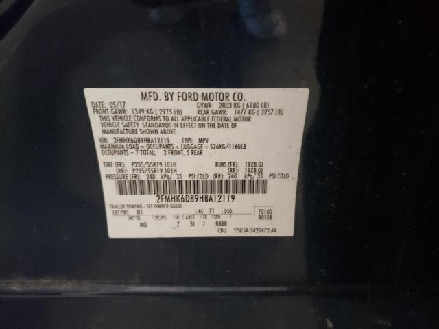 2FMHK6D89HBA12119 | 2017 FORD FLEX LIMIT