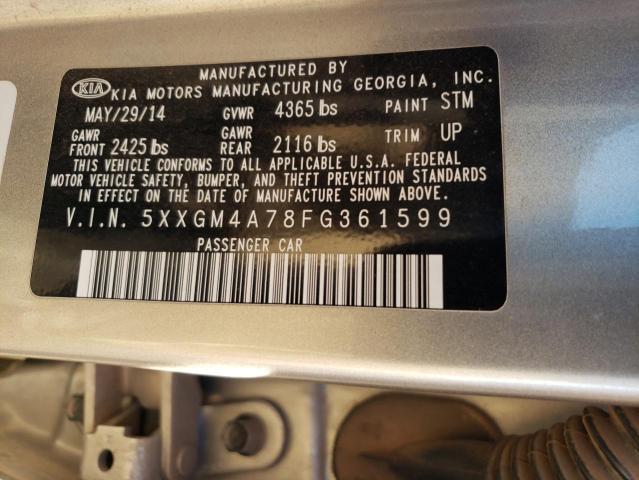 5XXGM4A78FG361599 KIA Optima Lx