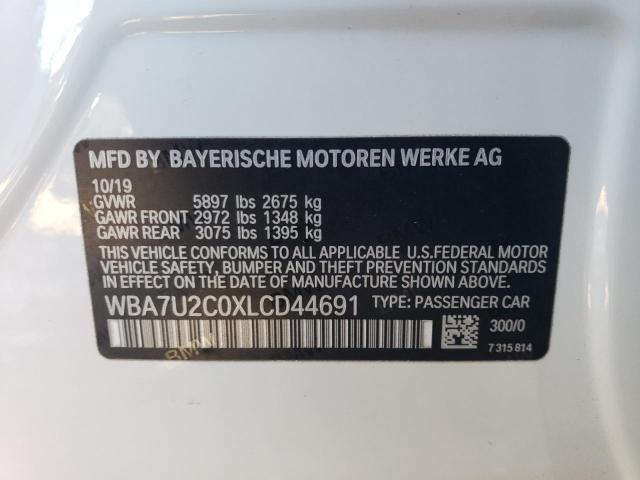 VIN WBA7U2C0XLCD44691 2020 BMW 7 Series, 750 XI no.12