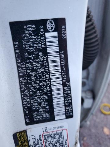 2006 Toyota Avalon Xl VIN: 4T1BK36B86U136340 Lot: 78069353