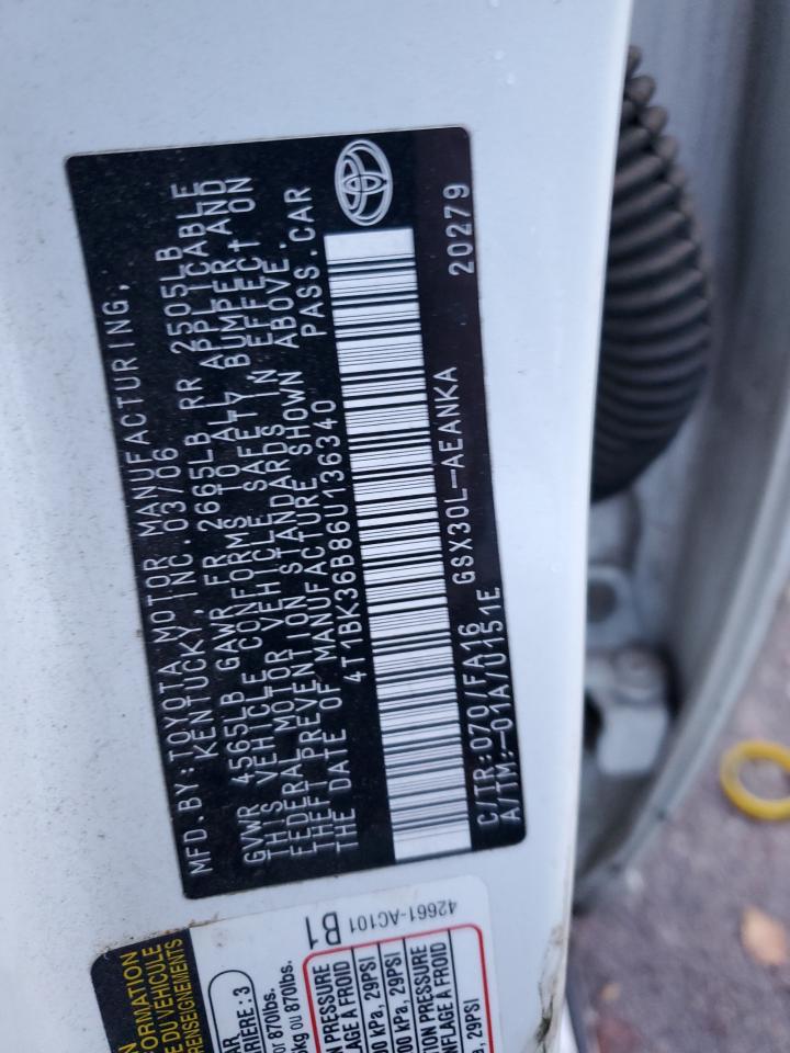 4T1BK36B86U136340 2006 Toyota Avalon Xl