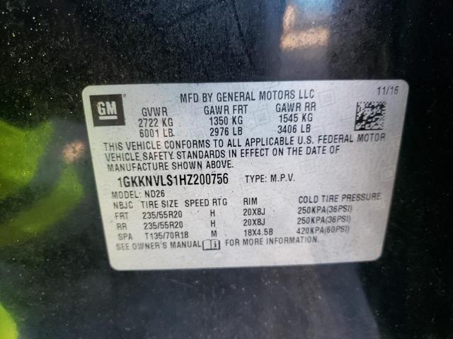 2017 GMC ACADIA 1GKKNVLS1HZ200756