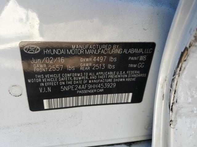 5NPE24AF9HH453929 | 2017 HYUNDAI SONATA SE