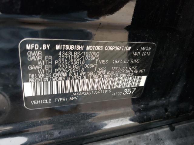 JA4AP3AU1JU011919 | 2018 MITSUBISHI OUTLANDER