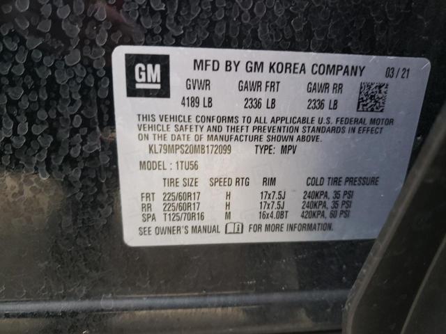 KL79MPS20MB172099 | 2021 CHEVROLET TRAILBLAZE