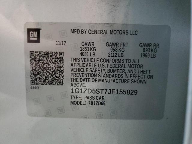 2018 CHEVROLET MALIBU LT - 1G1ZD5ST7JF155829
