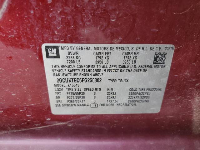 2015 CHEVROLET SILVERADO - 3GCUKTEC6FG250802