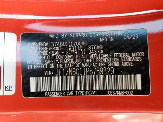 2023 TOYOTA GR 86 JF1ZNBC11P8759329