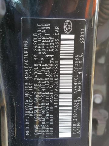 2020 TOYOTA CAMRY XLE - 4T1F31AK6LU527850