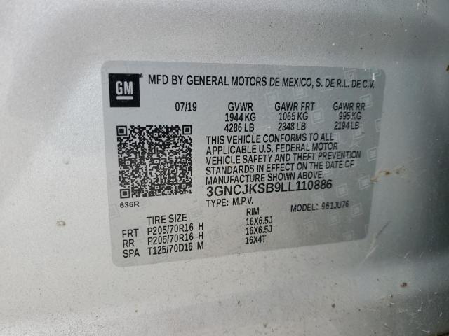 2020 CHEVROLET TRAX LS - 3GNCJKSB9LL110886