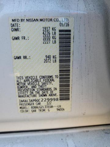2016 NISSAN ALTIMA 2.5 - 1N4AL3AP6GC229998